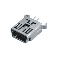 MINI USB 5P母座B Type 180°DIP